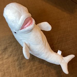 BAILEY Disney store Finding Dory white beluga whale plush stuffed animal stuffie